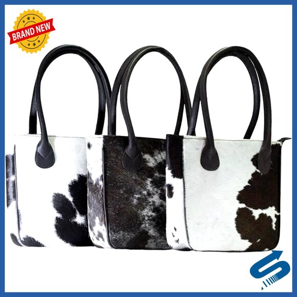 Handbags - Genuine Cowhide Leather Tote Bag, Spacious Shoulder Bag for Laptop & Travel